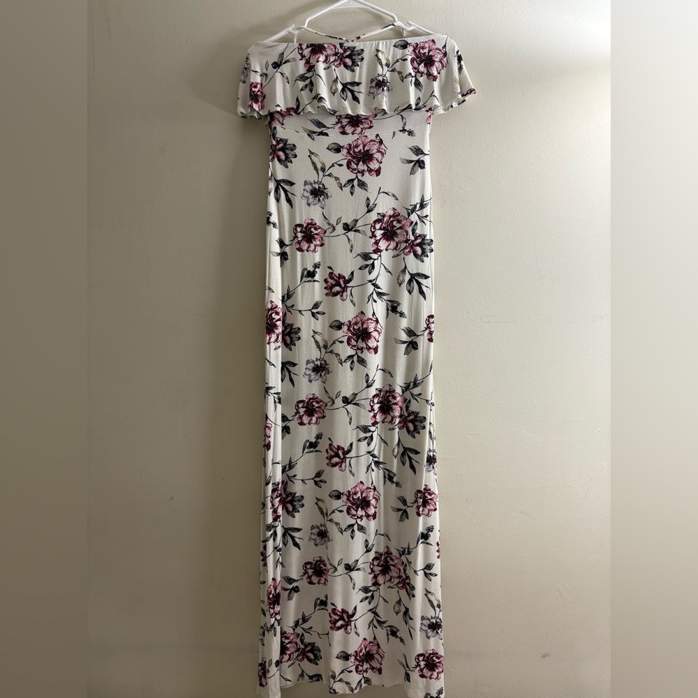 Fashion Nova Off-Shoulder Floral Maxi Dress